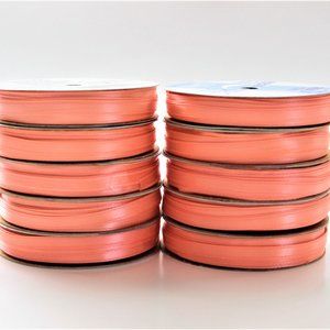 Ribbon 1/4" gift wrap DIY crafts -Tangerine Coral